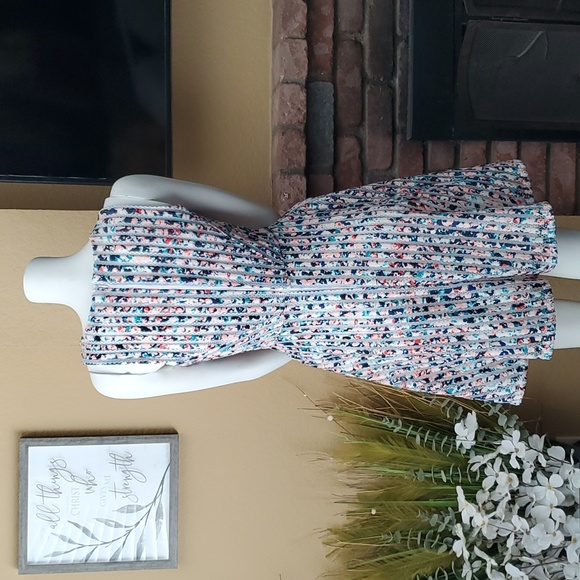 🆕️ APT. 9 Textured Mesh V-Neck Fit & Flare Sleeveless Dress SIZE: 4 - Picture 8 of 15